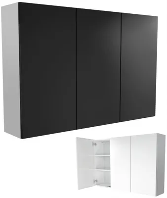 Produktbild von Hängende Badezimmerkommode 120x80 cm in Schwarz Matt