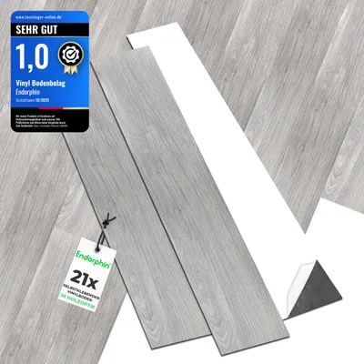 Produktbild von Endorphin Vinylboden selbstklebend in Holzoptik Hellgrau 2,93qm
