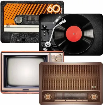 Zdjęcie produktu dla Podkładki na Stół w stylu Retro - Zestaw 4 sztuk