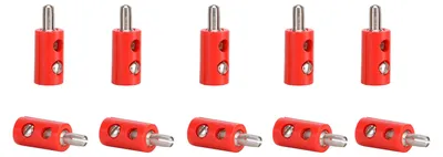 Produktbild von Viessmann 6871 - Querlochstecker rot, 10 Stück  - Neu