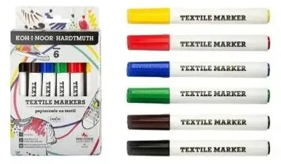 Produktbild von Textilstifte, 2,5 mm, 6 Farben – Koh-I-Noor