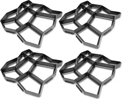 Produktbild von Aopunly 4 Stk. Pflasterform 43*43*4 CM, Betonform DIY Gießform, aus Kunststoff, für Gehwegen Terrasse Garten Gehweg