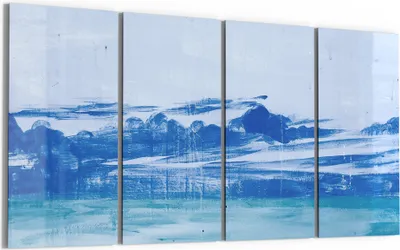 Produktbild von DEQORI Glasbild Echtglas 4x30x60 cm 'Winterseelandschaft' Wandbilder XXL groß