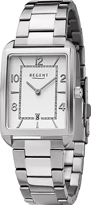 Produktbild von Regent Metall Herren Uhr Armbanduhr Quarz silber Metallarmband D2URF1290