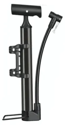 Produktbild von Fahrradpumpe aus Aluminiumlegierung – tragbare Mini-Standpumpe mit hoher Härte in Schwarz für Mountainbikes