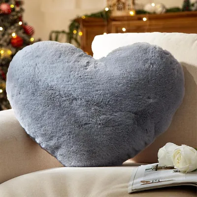 Produktbild von Solidchoice – Hartförmiges Kissen aus Kunstfell, 40x35 cm, für Wohnzimmer und Schlafzimmer