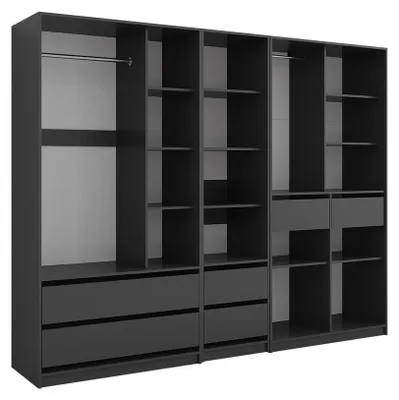 Immagine prodotto di Armadio multifunzione multifunzione Vicco Elmo Antracite 100 x 200 cm 3 parti, Model 61349