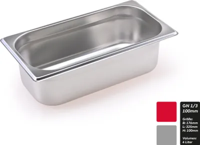 Produktbild von GN Behälter Gastronorm 1/3 Edelstahl 100 Millimeter