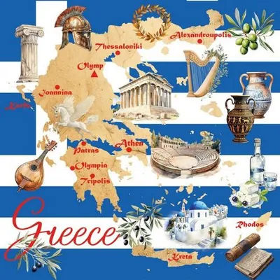 Produktbild von 20 Servietten Greek Life - Schöne Seiten von Griechenland 33x33cm
