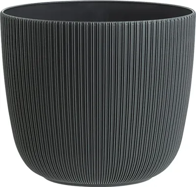 Produktbild von 1x Blumentopf mit Drainagesystem Rund Ø 25 cm Anthrazit
