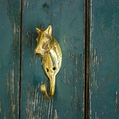 Produktbild von Kleiderhaken als Pferd, Haken aus Messing, Wandgarderobe, Handtuchhalter