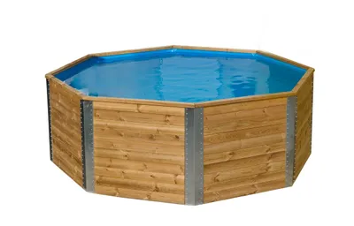 Produktbild von Massivholzpool 593, inkl. Leiter B x T x H 310 x 310 x 116