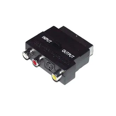 Produktbild von e+p VC 915, SCART (21-pin), 3 x RCA + S-Video, Männlich, Weiblich, Nickel, Schwarz