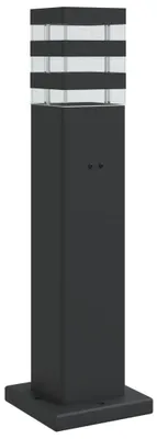 Produktbild von vidaXL Wegeleuchte mit Steckdose Schwarz 50 cm Aluminium