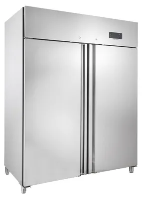Produktbild von Gastronomie Tiefkühlschrank ECO 1400 GN 2/1 Monoblock, 1350 Liter Kühlraumvolumen, 6 verstellbare Einlegeböden, Robuste Bauweise, Edelstahl