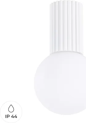 Image de Plafonnier HALO blanc IP44 1xG9 8W aluminium/verre 21x12x12cm Sollux Lighting