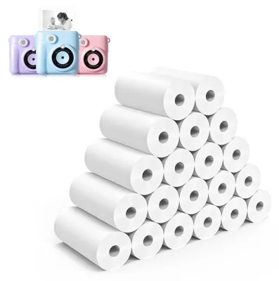 Image de Papier thermique pour appareil photo pour enfants, 20 rouleaux de papier d'impression