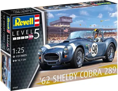 Zdjęcie produktu dla Revell '62 Shelby Cobra 289, Zestaw modeli samochodów, Zestaw montażowy, 1:25, '62 Shelby Cobra 289, Chłopak, dziewczyna, 119 szt.