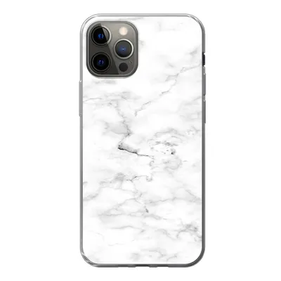 Produktbild von MuchoWow® Handyhülle Schutzhülle Hülle für iPhone 13 Pro Marmor - Weiß - Grau Silikon Softcase Handy Hülle - Handy-Tasche