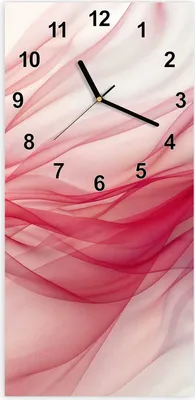 Produktbild von Wanduhr aus Glas mit Motiv Seidenschleier- 30 x 60 cm - inkl. Aufhängesystem