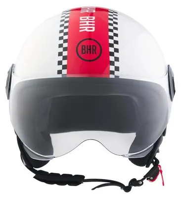 BHR Demi-Jet 834 Flow Zomerhelm voor scooter, ECE 22.06 met 16 ventilatiegaten, motorhelm met krasbestendig vizier en micrometrische sluiting, matgeel, XS