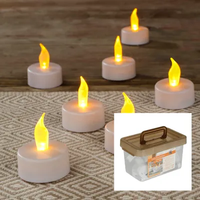 Obrázok produktu pre sada 24 LED čajových sviečok v PVC škatuľke