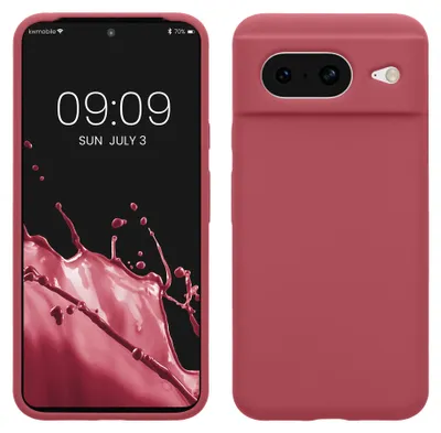 Produktbild von kwmobile Handyhülle für Google Pixel 8 Hülle, für Pixel 8 Case - Hülle Silikon - kabelloses Laden - Dark Rose