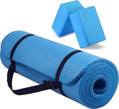Produktbild von Mehrzweck Yoga-Matte extra dick blau