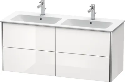 Produktbild von Waschtischunterbau XSQUARE 560x1280x478mm nordic weiß seidenmatt nordic weiß seidenmatt