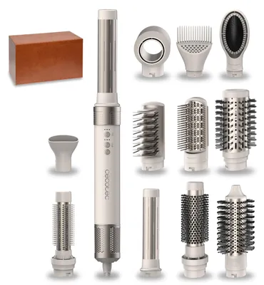 Produktbild von Cecotec CeramicCare 12in1 AirGlam, Multistyler, Airflow, Beige, Champagne, 1,8 m, 1400 W