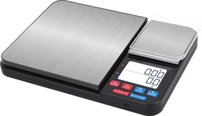 Produktbild von INF Digitale Küchenwaage mit Doppelwiegeplatten 10 kg/1g und 500g/0,01g