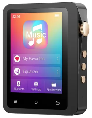 Zdjęcie produktu dla Przenośny odtwarzacz MP3 128 GB - czarny - ekran 2,8 cala - obudowa metalowa - Bluetooth 5.3 - dźwięk HiFi