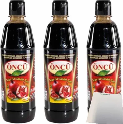 Produktbild von Öncü Granatapfelsirup PET 3er Pack (3x700g Flasche) + usy Block