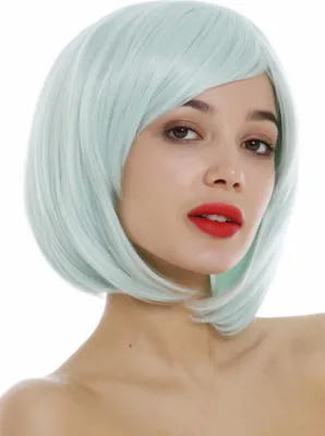 Produktbild von WIG ME UP Perücke kurz Bob Longbob Scheitel Grün Hellgrün 1215-T5507