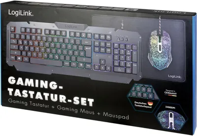 Produktbild von Logilink Gaming-Set aus Tastatur, Maus und Mauspad