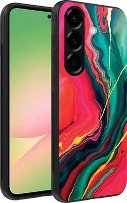Image de Etui pour téléphone portable Smartphonica
Convient au Samsung Galaxy A56 avec impression de marbre rouge et vert - Coque arrière en TPU
Coque Design Marbre Rouge Vert