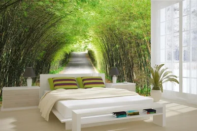 Produktbild von Vlies Fototapete BAMBUSPFAD 375 x 250 cm (inkl. Kleister) - Vlies Tapete, Wandtapete, Wandbilder - Tapete für Wohnzimmer Schlafzimmer, Büro, Küche - Montagefertig