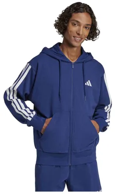 Produktbild von Hoodie Adidas Chaqueta con capucha adidas Essentials French Terry 3 bandas azul oscuro für Herren
