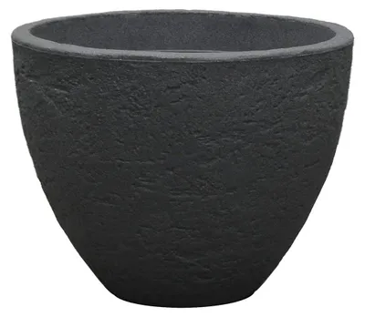 Produktbild von Blumentopf Pflanztopf Pflanzgefäß - Ø 40 cm - Höhe 31 cm - Anthrazit - Für drinnen und draußen