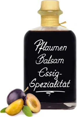 Produktbild von Pflaumen Balsam Essig - Spezialität 1L mit einem milden Aceto Balsamico sehr aromatisch sämig u. konzentriert 5% Säure
