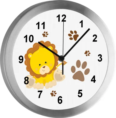 Produktbild von Funkuhr, Kinder Wanduhr, Kinderuhr, Kinderzimmer Löwe