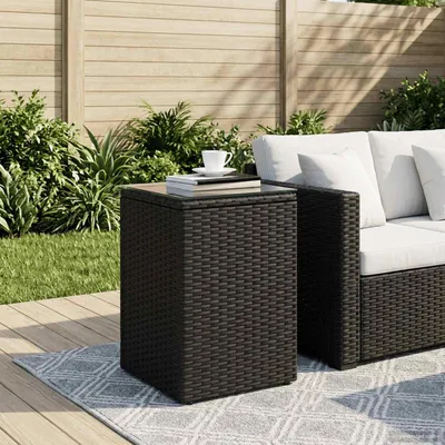 Produktbild von Möbel Beistelltisch Schwarz Poly-RattanBeistelltische - Beistelltische c6769