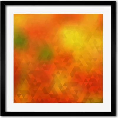 Produktbild von Bild - 50 cm x 50 cm - MDF - Rahmen, Wandkunst - Abstraktion Dreiecke
