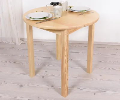 Produktbild von Küchentisch 80x80 cm Kiefer massiv, Farbe: Natur
