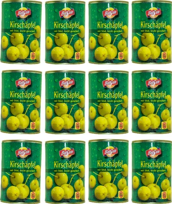 Produktbild von Food-United KIRSCH-APFEL-ÄPFEL mit Stiel 12 Dosen Füllm 425g ATG 213g