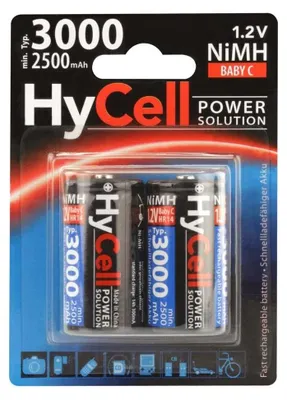Produktbild von HyCell NiMH-Akku Typ 3000 Baby 2500mAh 2er Blister