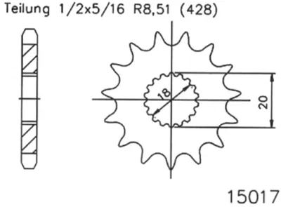 Immagine prodotto di Pignone ESJOT Racing Standard 428 13T