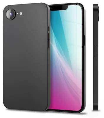 Produktbild von Phantom Hülle für iPhone 16e - Extrem Dünn 0,3mm, Soft-Touch & Rutschfest, Mattes Design -  Schwarz Opak
