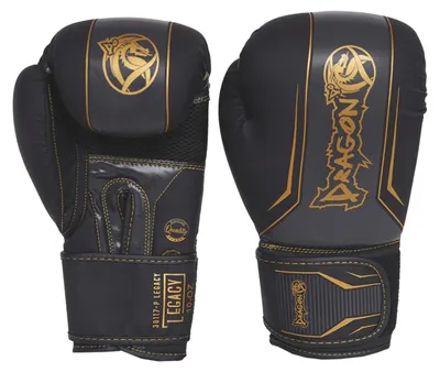 Produktbild von Dragon do Legacy Boxhandschuhe 10-12-14-16 Oz Professionelle Box Kickboxhandschuhe aus Premium Kunstleder Schwarz-Weiß Ergonomische Dämpfung für Muay Thai, MMA Sparring Damen Herren (Schwarz, 12 Oz)