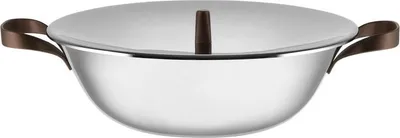 Produktbild von Alessi EDO PU308 Wokpfanne, 46 cm max. Durchmesser, Edelstahl, Induktionsherd-geeignet